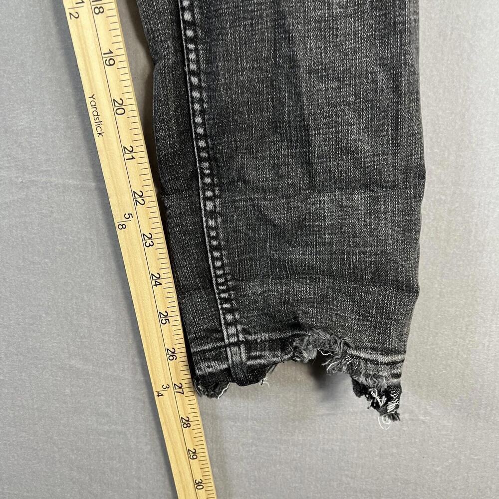 We The Free People Skinny Jeans Womens 31 Gray High Rise Raw Hem Stretch - Picture 11 of 11